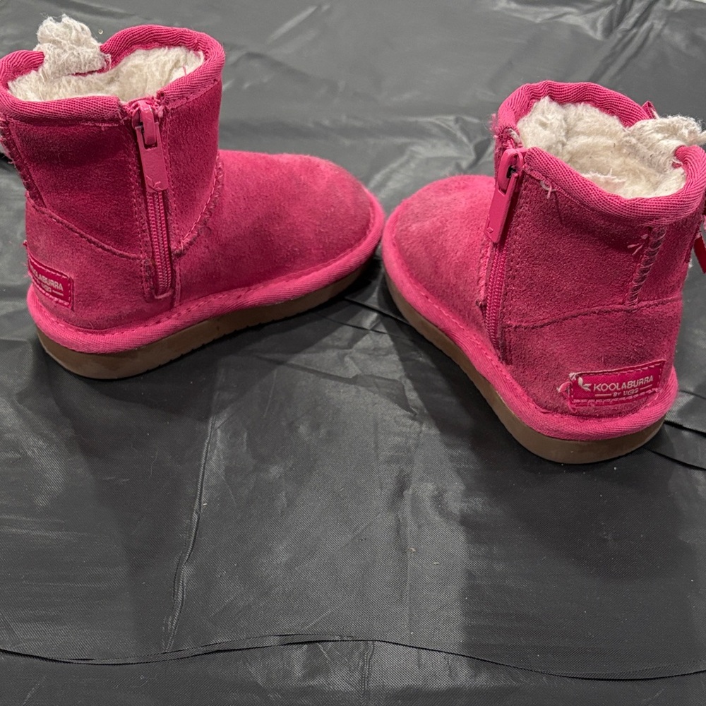 Koolaburra Pink Kids Boots - Picture 5 of 9